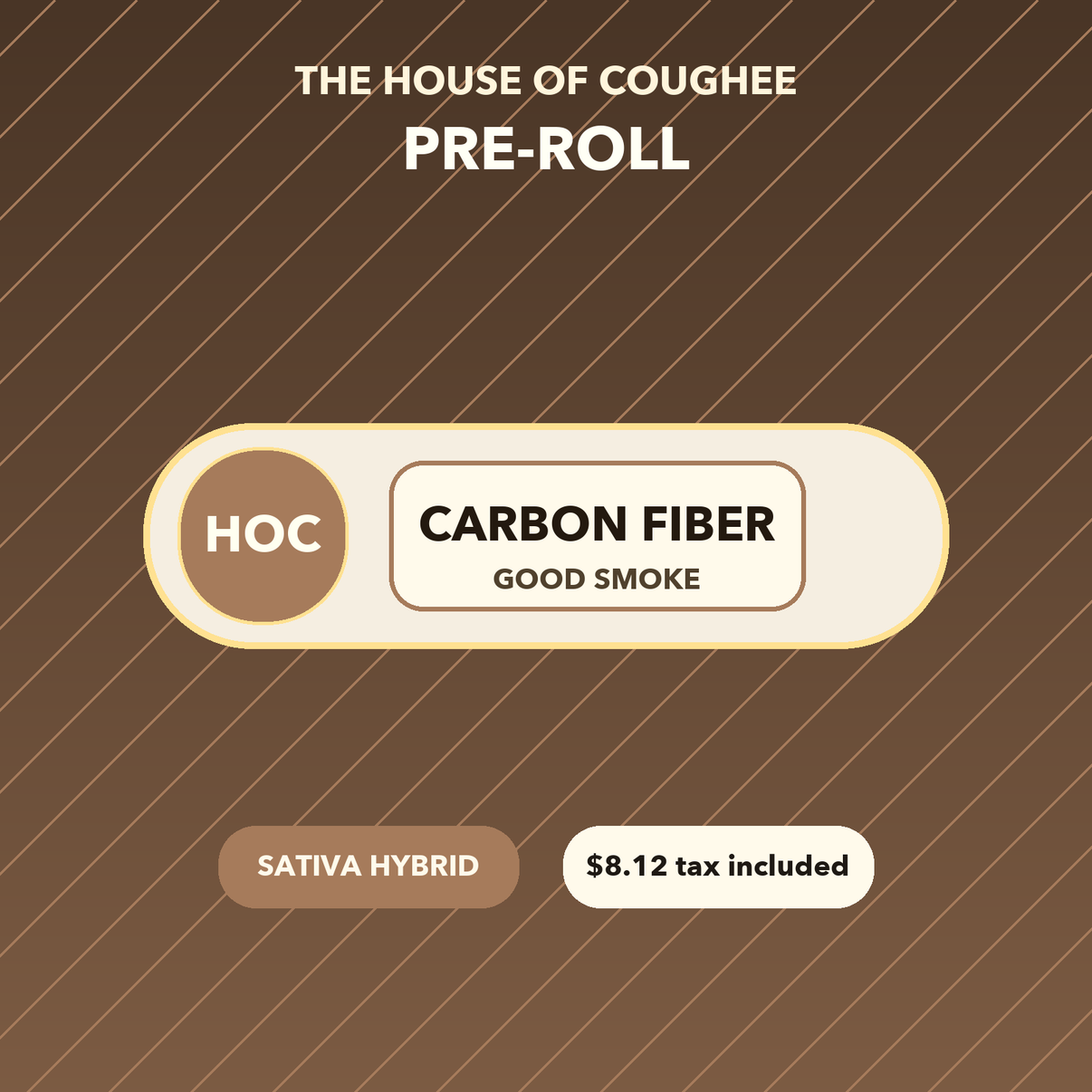 Carbon Fiber Pre-Roll temporary mockup | The House of Coughee