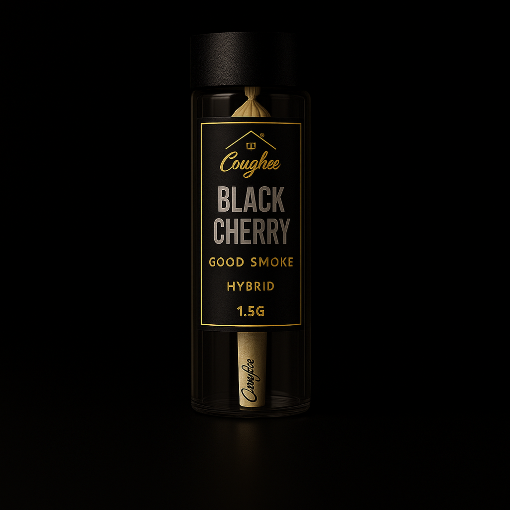 Black Cherry Good Smoke pre-roll tube by The House of Coughee