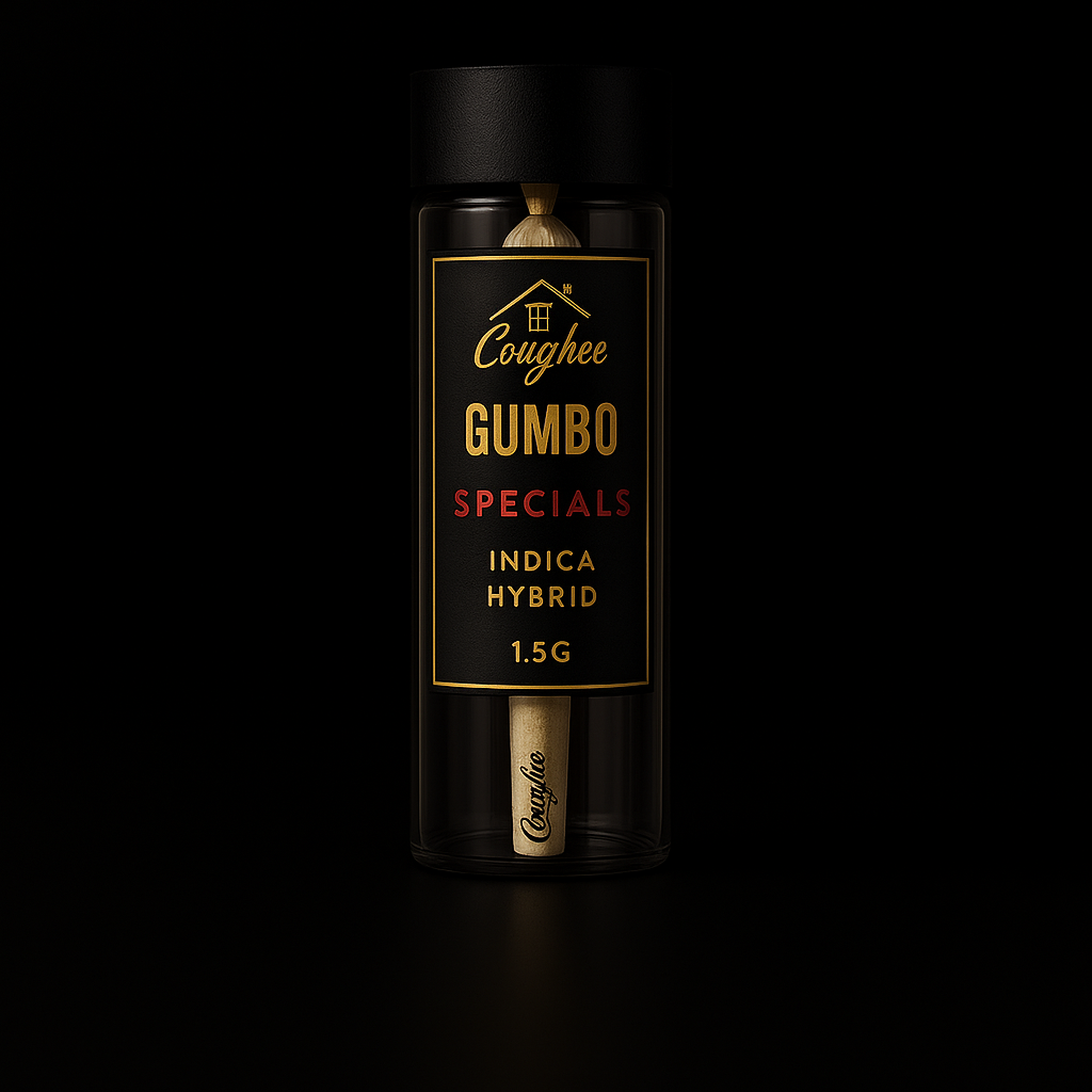 Gumbo Specials pre-roll tube by The House of Coughee