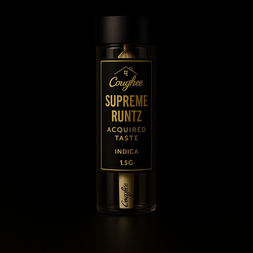 Supreme Runtz Acquired Taste pre-roll tube by The House of Coughee